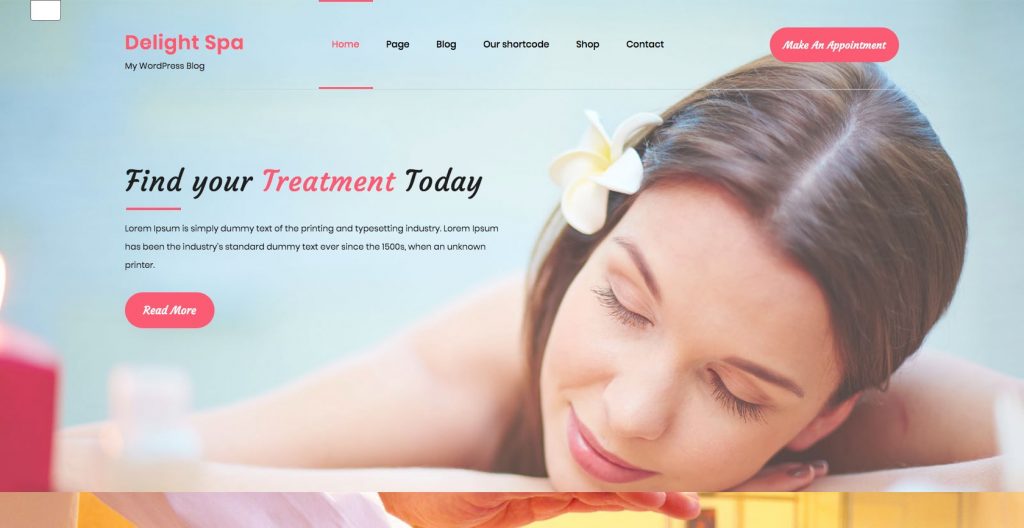 Delight Spa Hair Salon WordPress theme