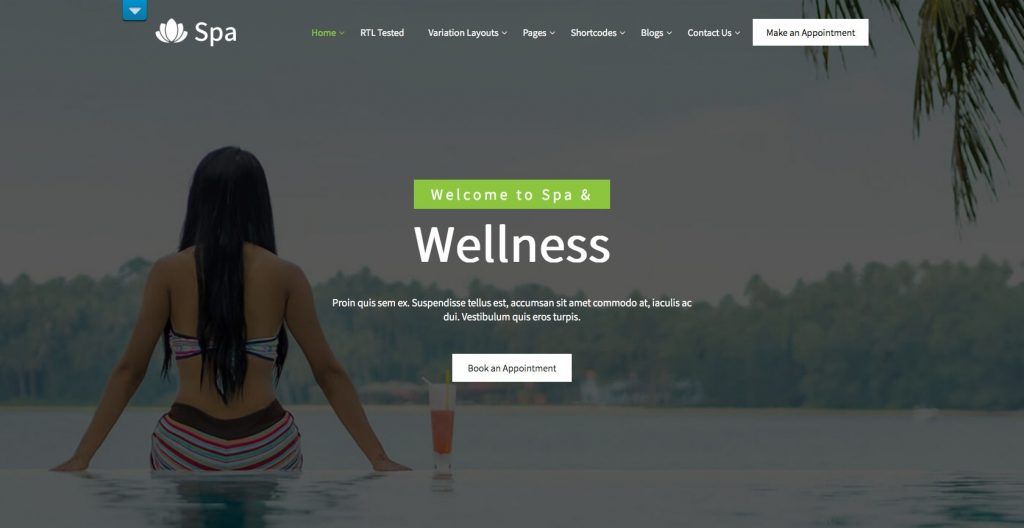 Spa Lite Hair Salon WordPress theme