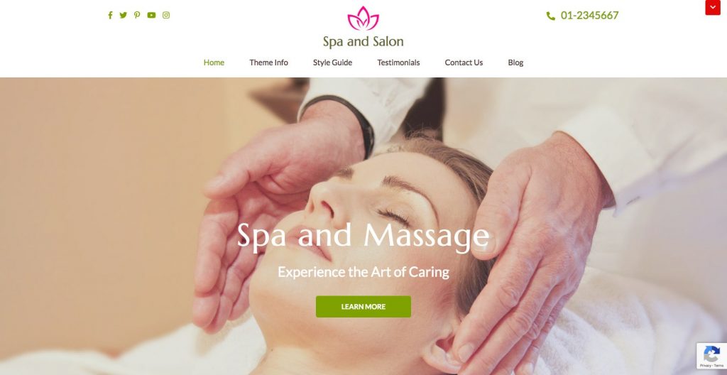 Spa and salon Hair Salon WordPress theme