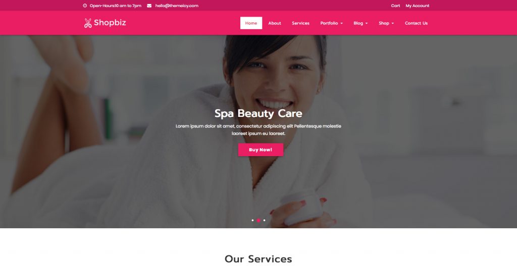 Spa beauty Hair Salon WordPress theme
