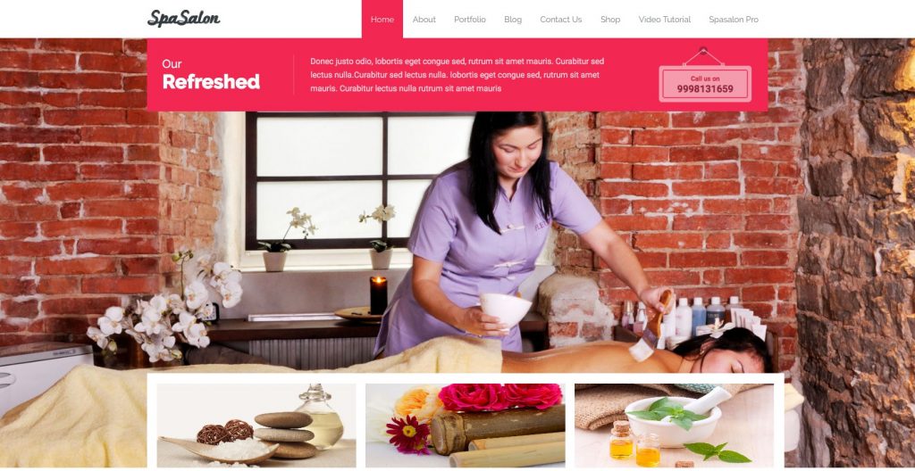 Spasalon Hair Salon WordPress theme