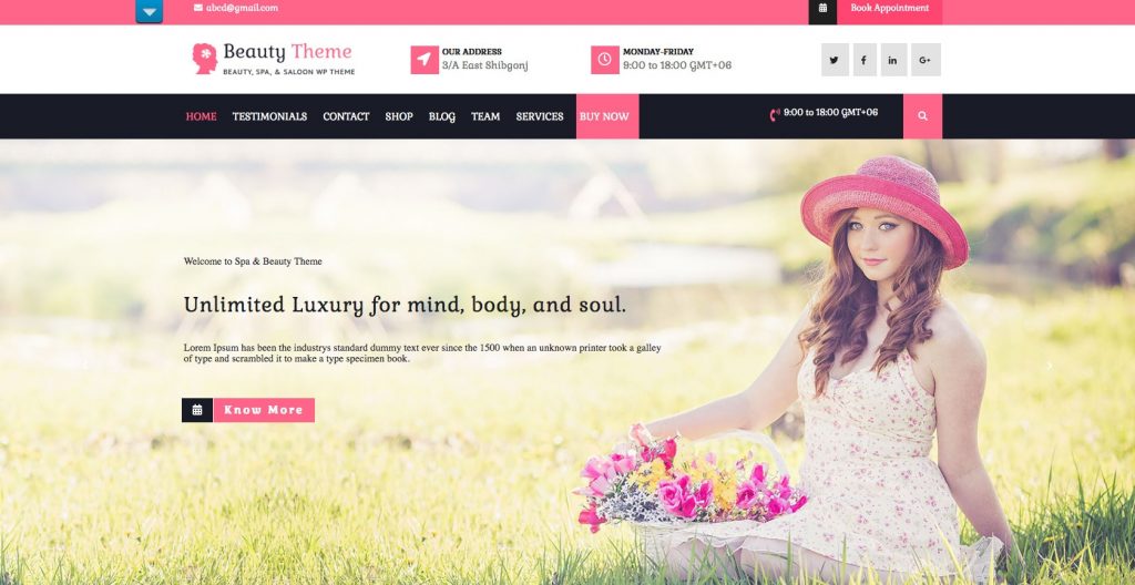 VW Hair Salon WordPress theme
