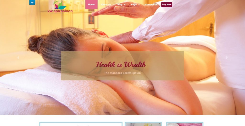 VW Spa Lite Hair Salon WordPress theme