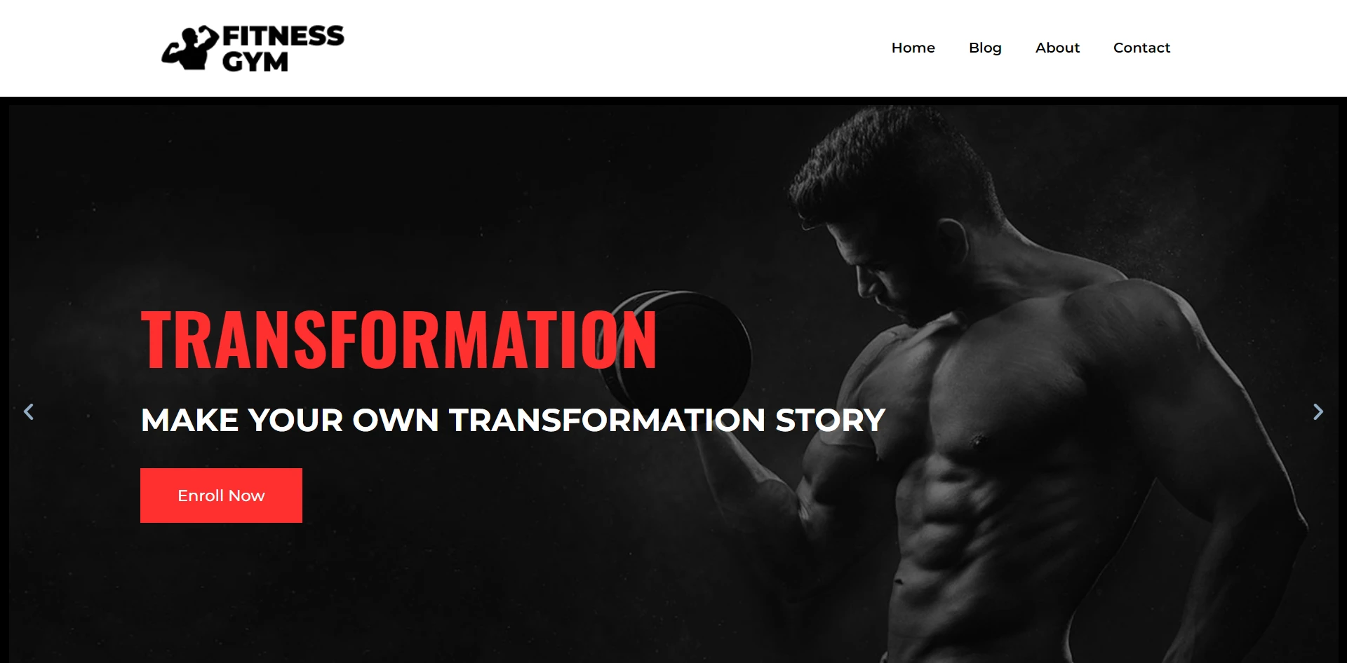 gym website template