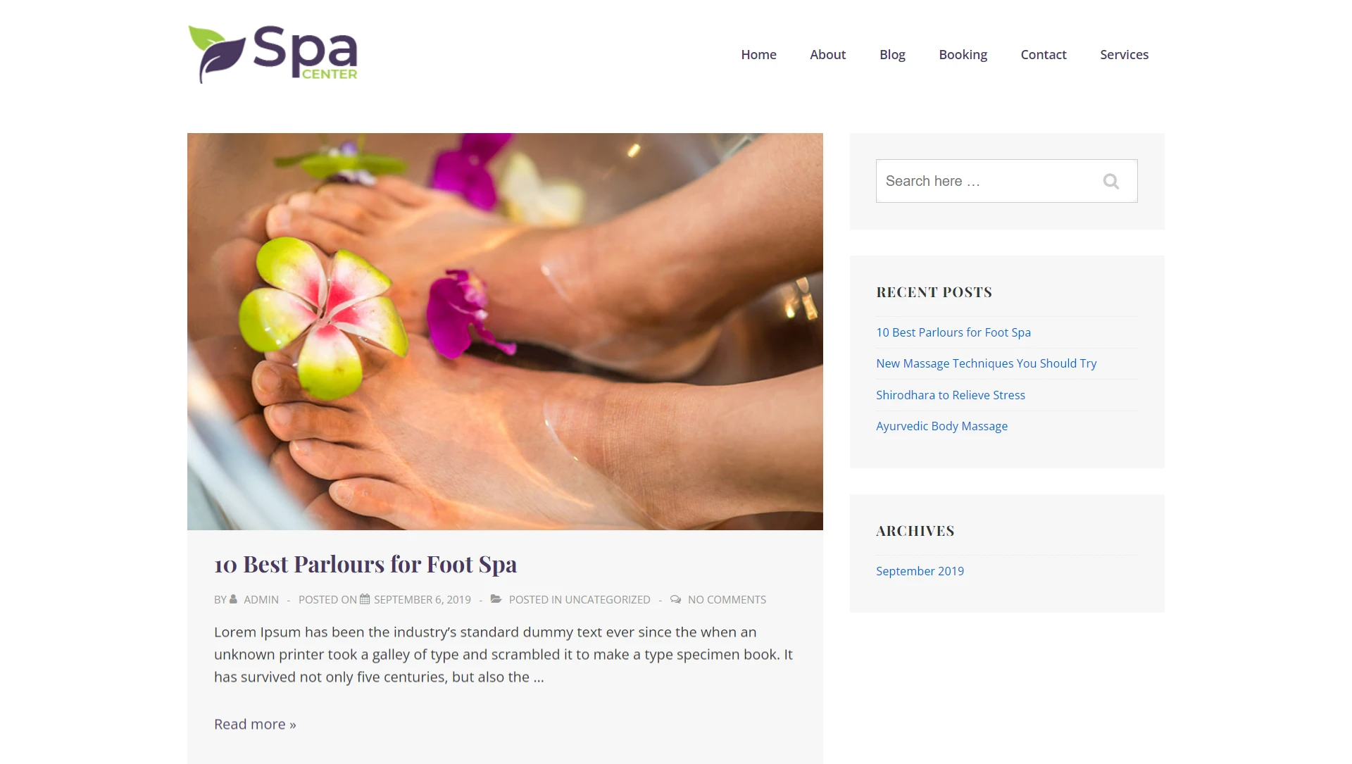 spa web template