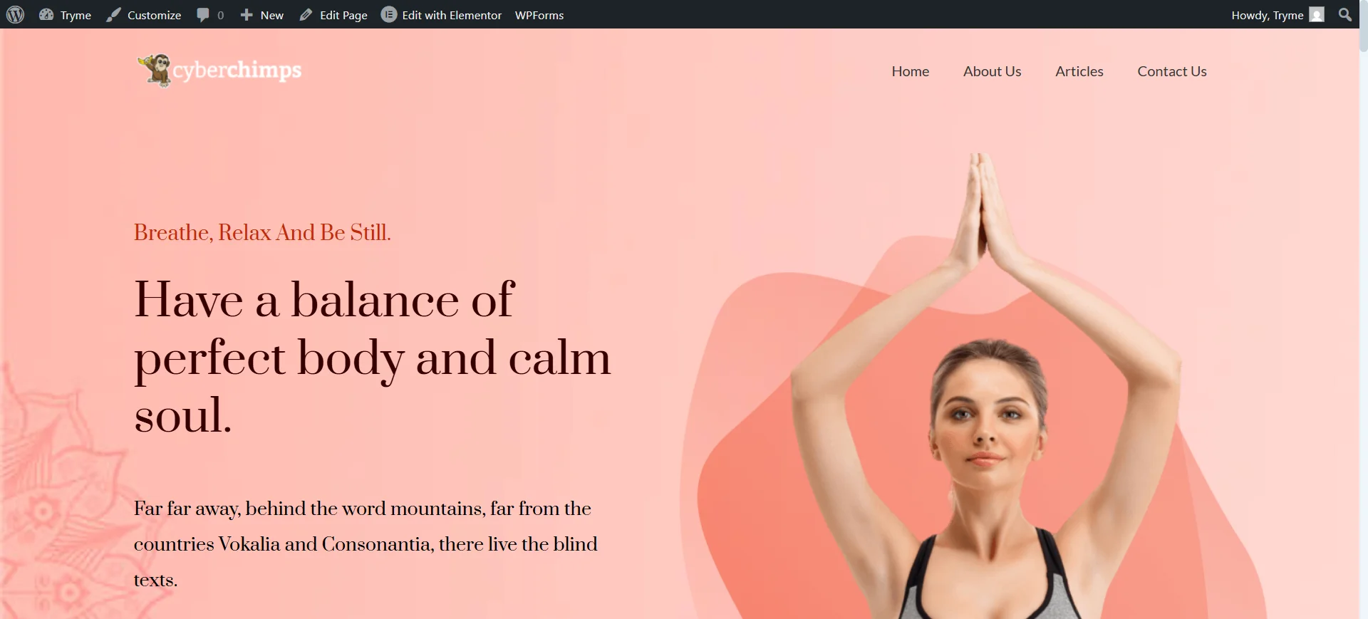 Yoga studio Website
