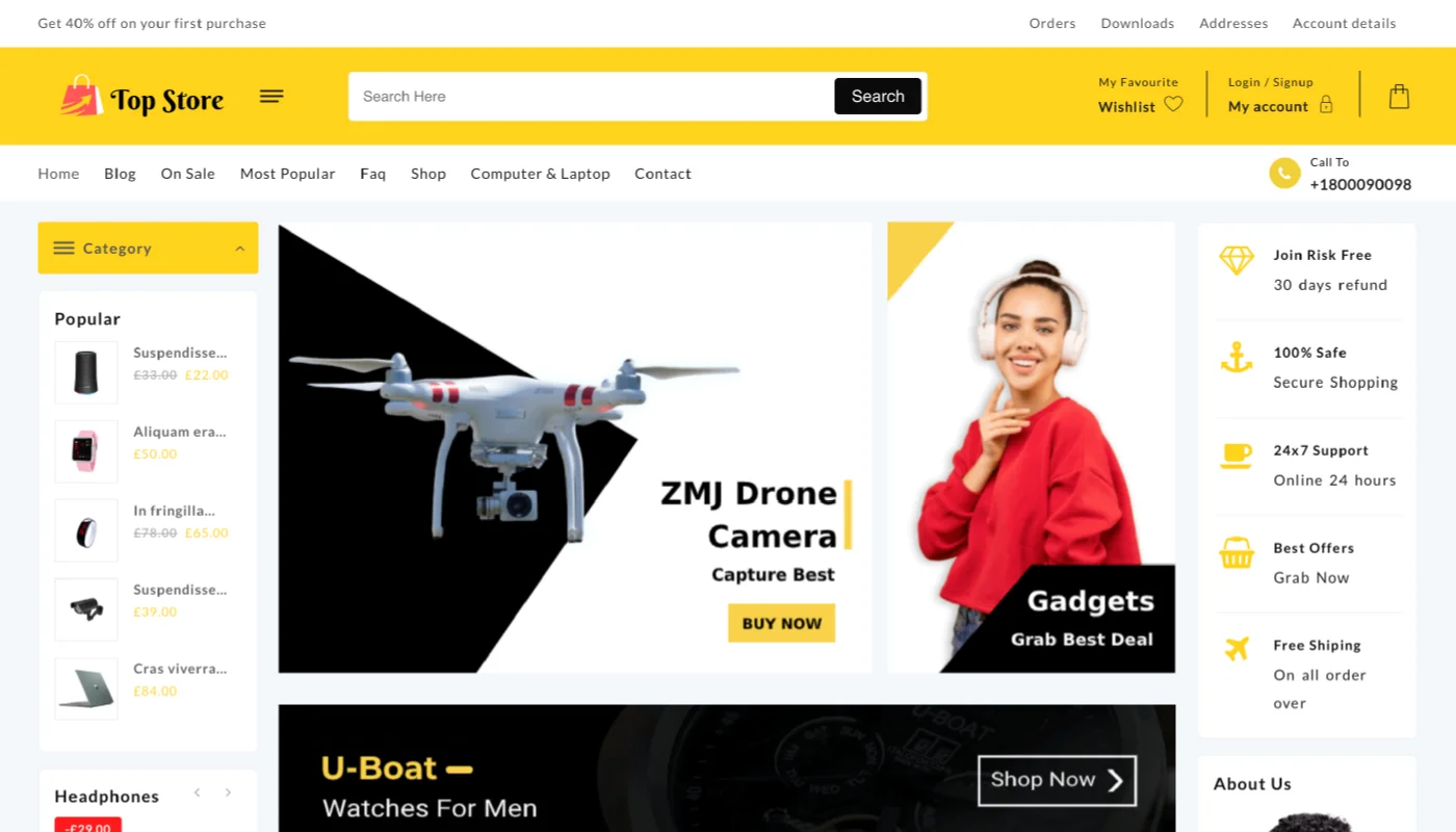 Top Store WordPress theme