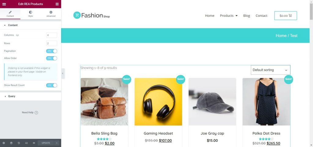 REA Product Widget