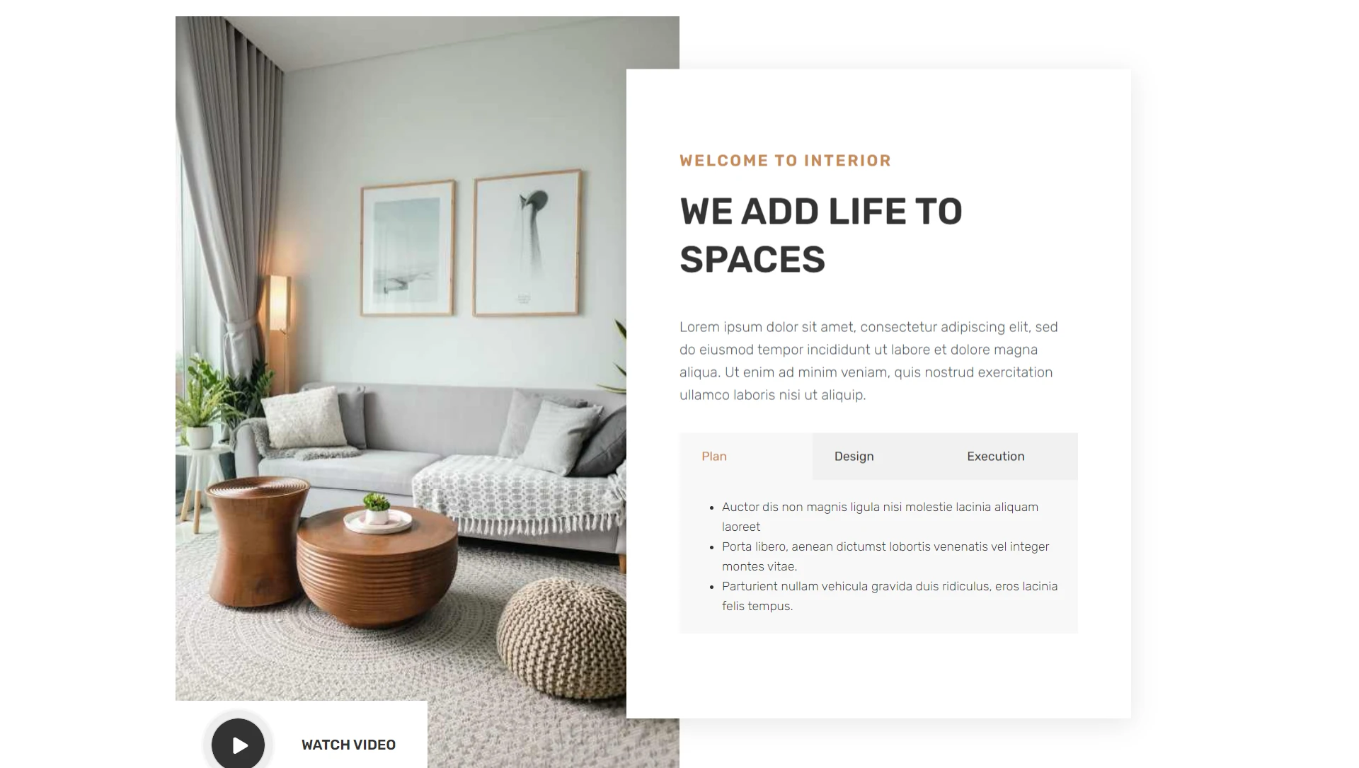 interior decoration website template
