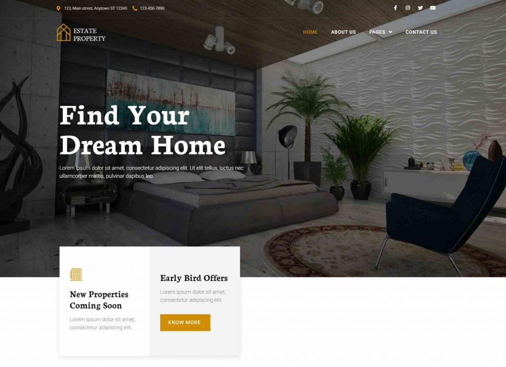 New Real Estate WordPress Theme