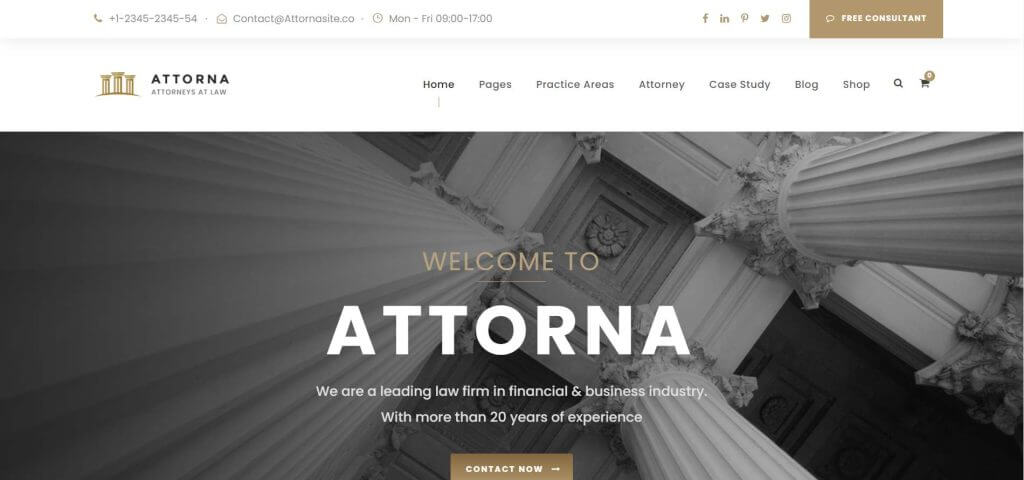 Attorna Financial WordPress Theme