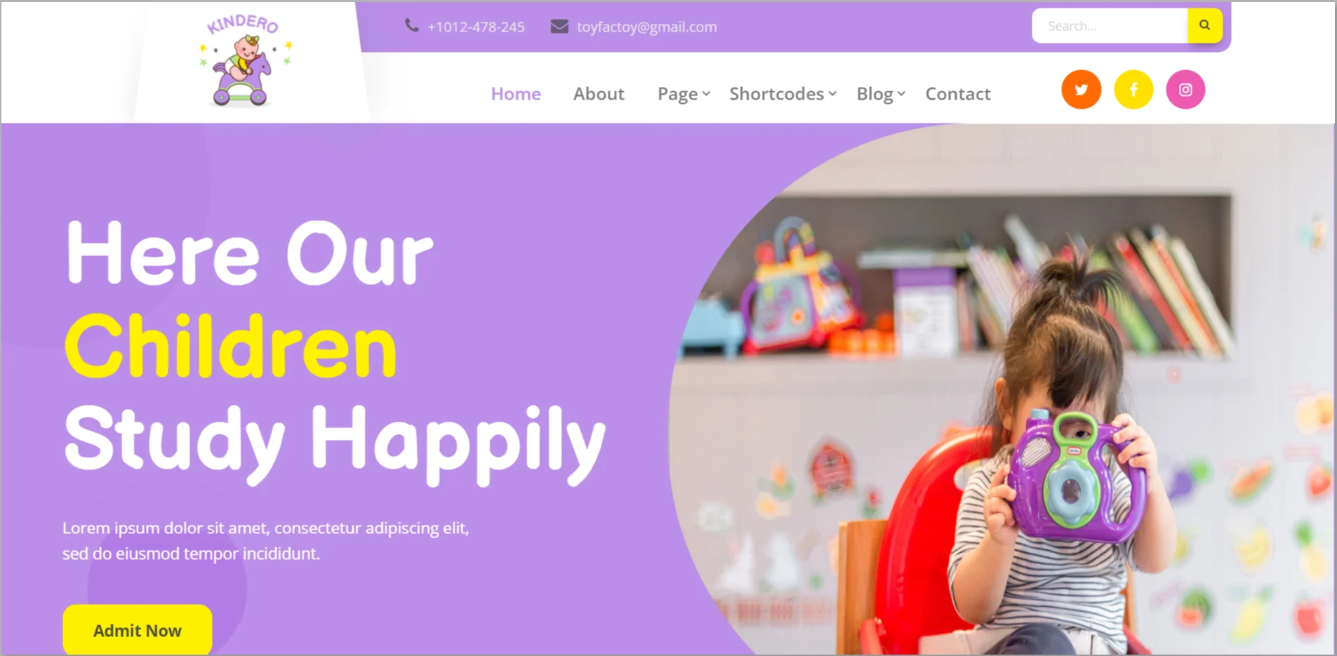 Child Care WordPress Children Theme