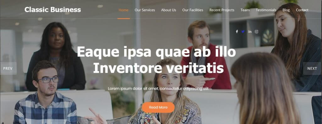 Classic Business Financial WordPress Theme