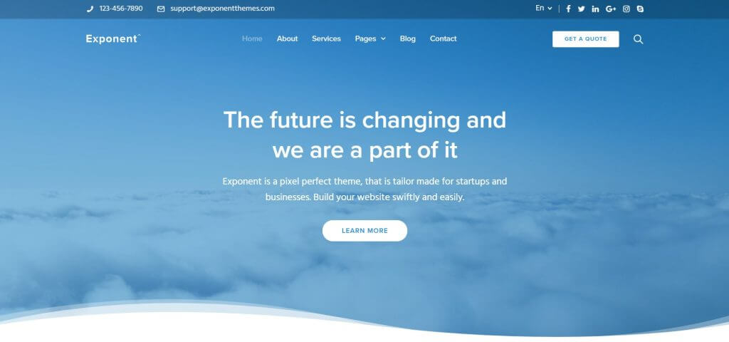 Exponent Financial WordPress Theme