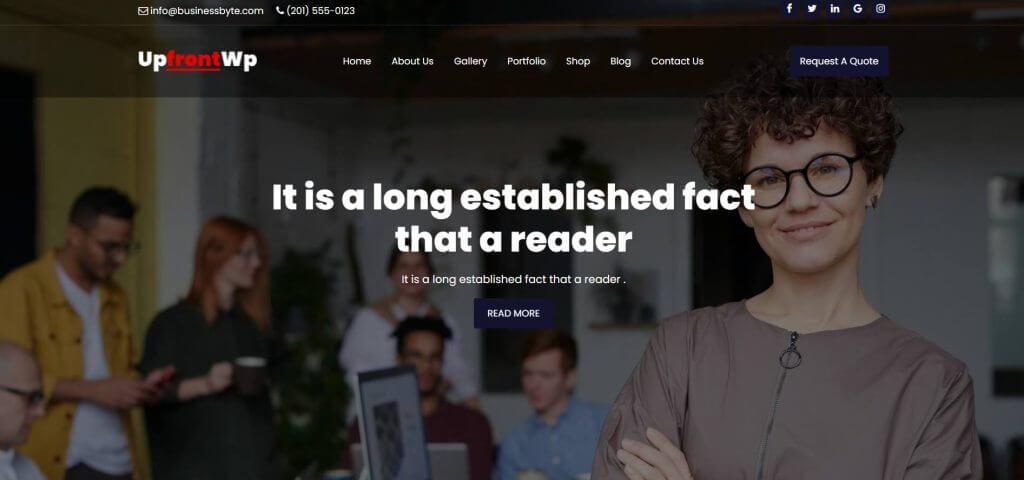 UpfrontWp Financial WordPress Theme