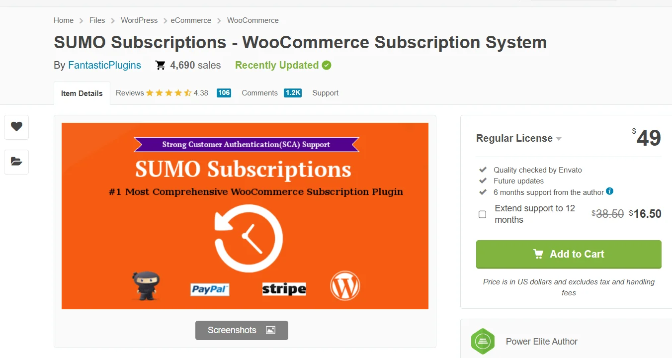 Sumo subscriptions