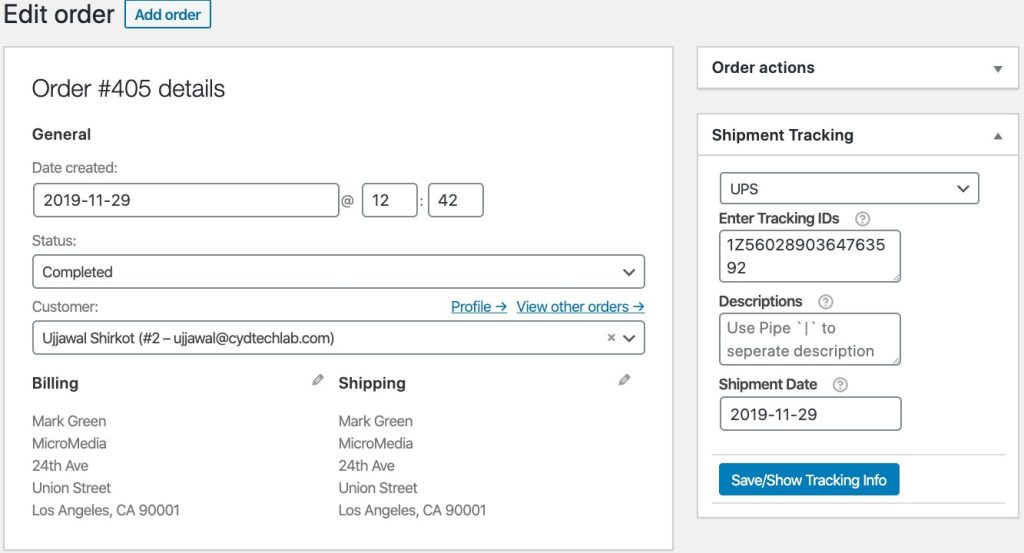 WooCommerce Shipment Tracking Pro