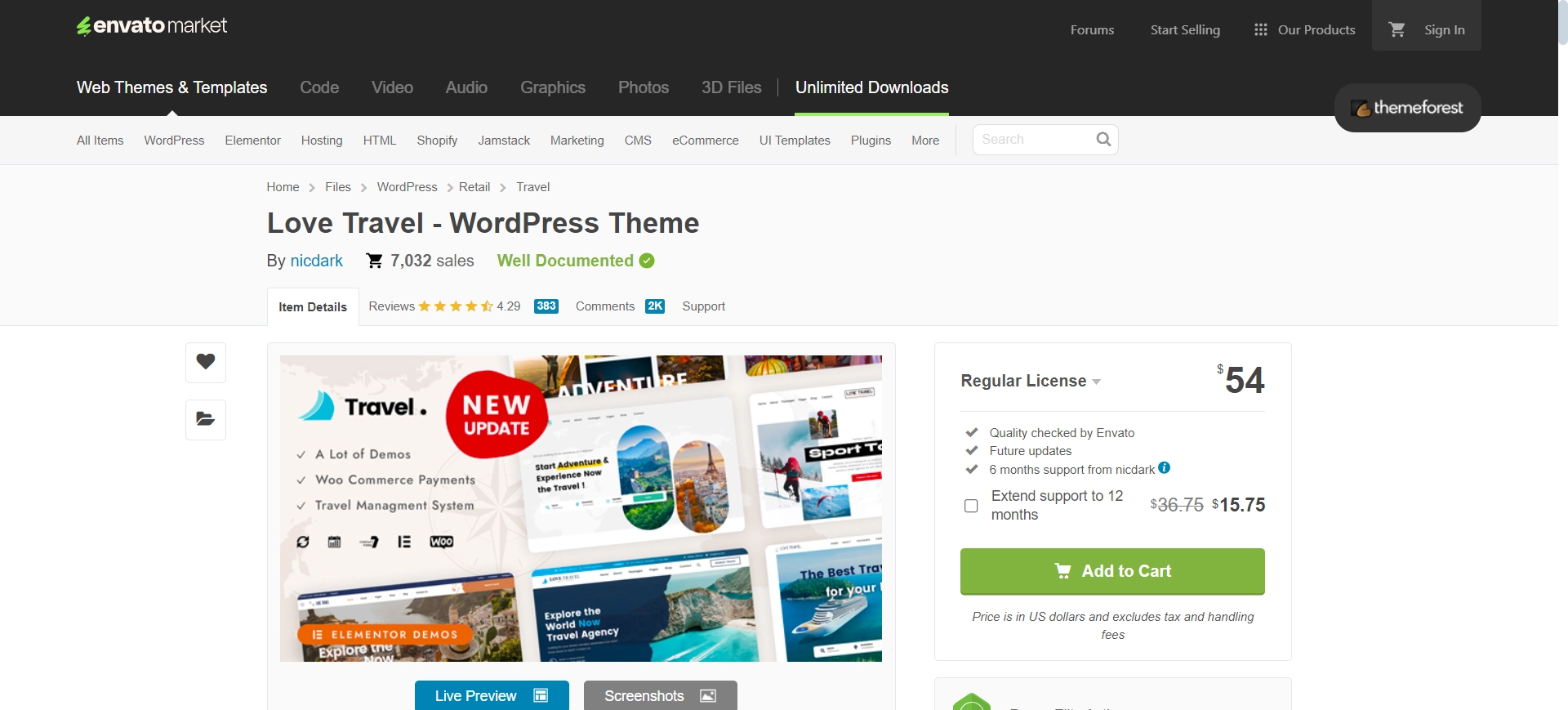 Love Travel WordPress Theme