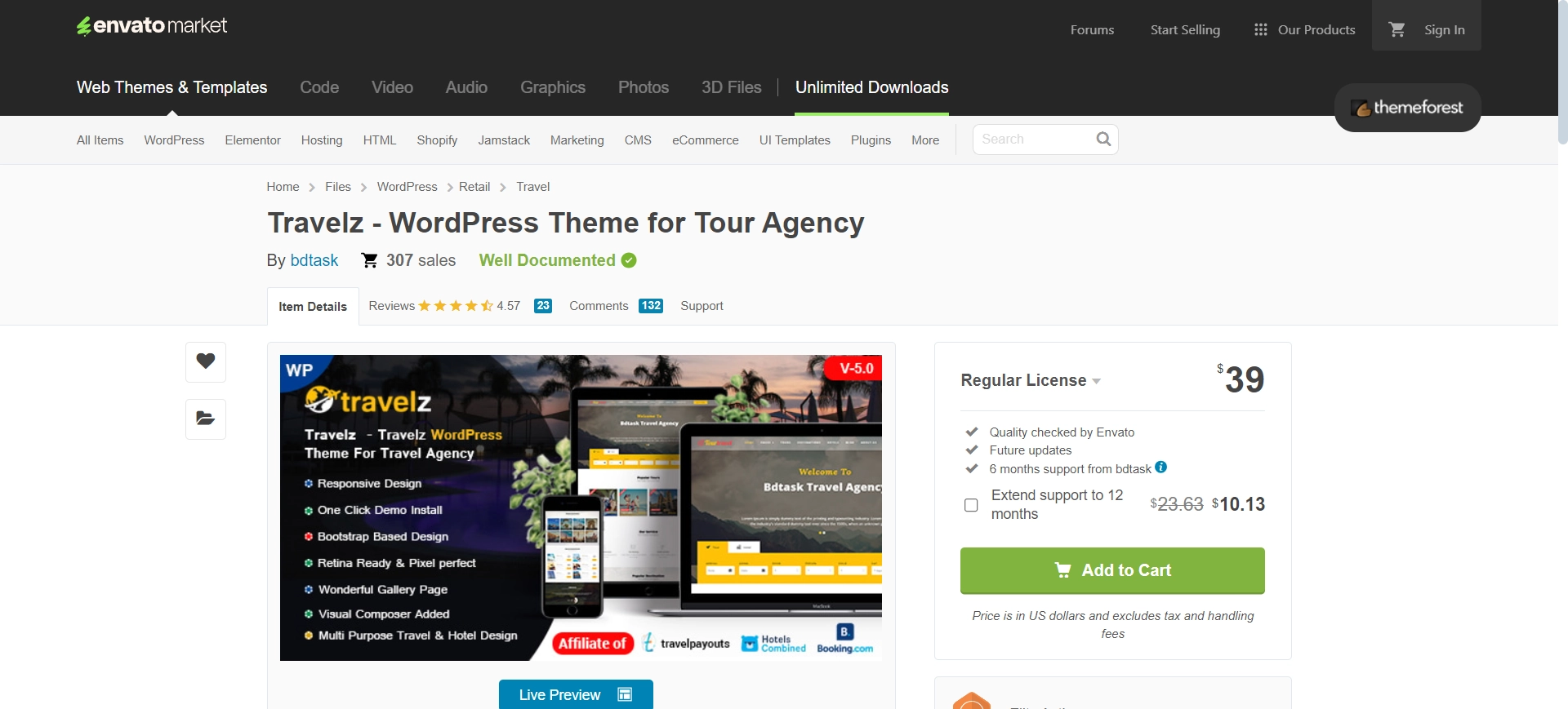 Travelz WordPress Theme