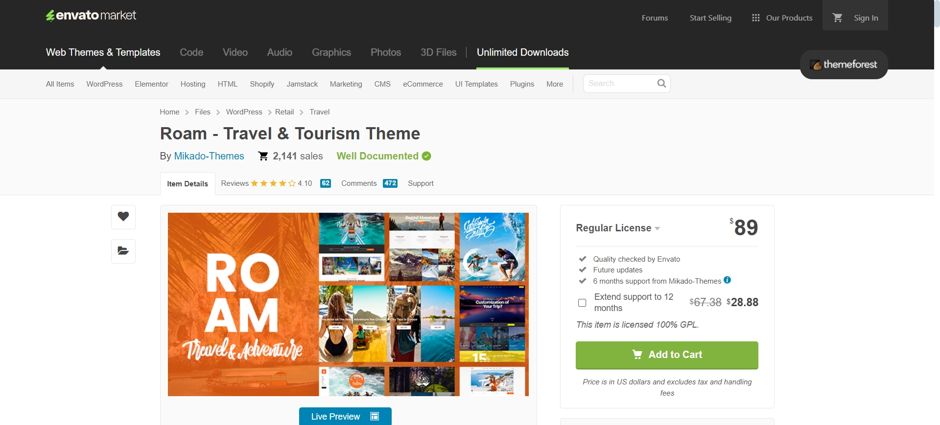 Roam WordPress Theme