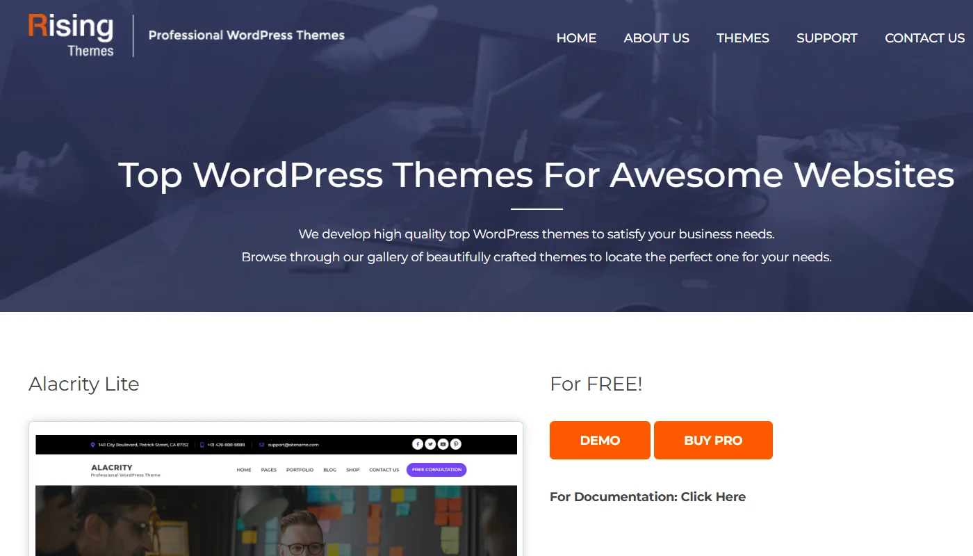 Alacrity lite theme