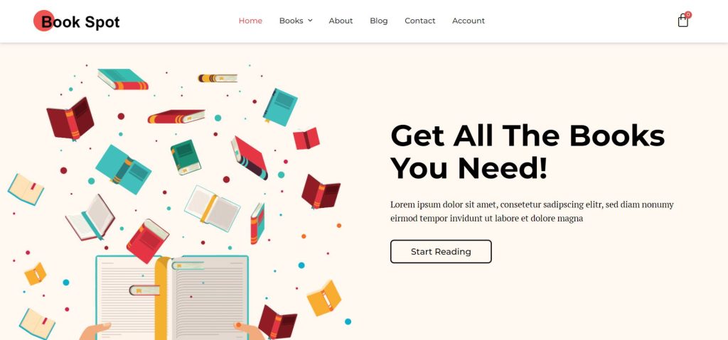 Bookstore WordPress theme