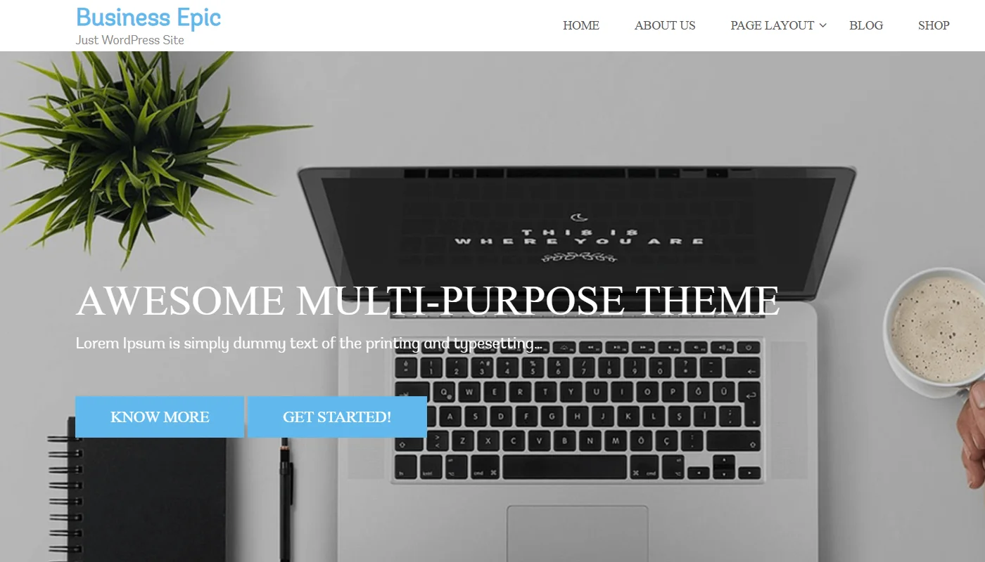 Business Epic WordPress Theme