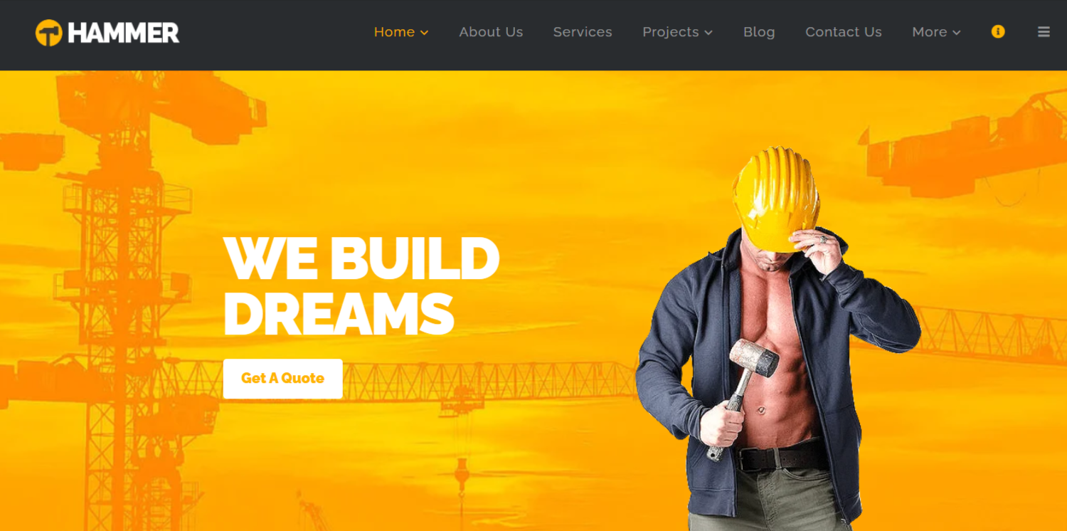 Hammer WordPress theme