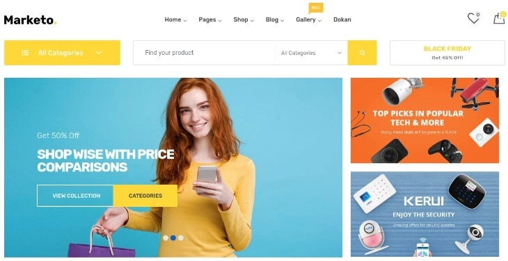 Marketo E-Commerce WordPress theme