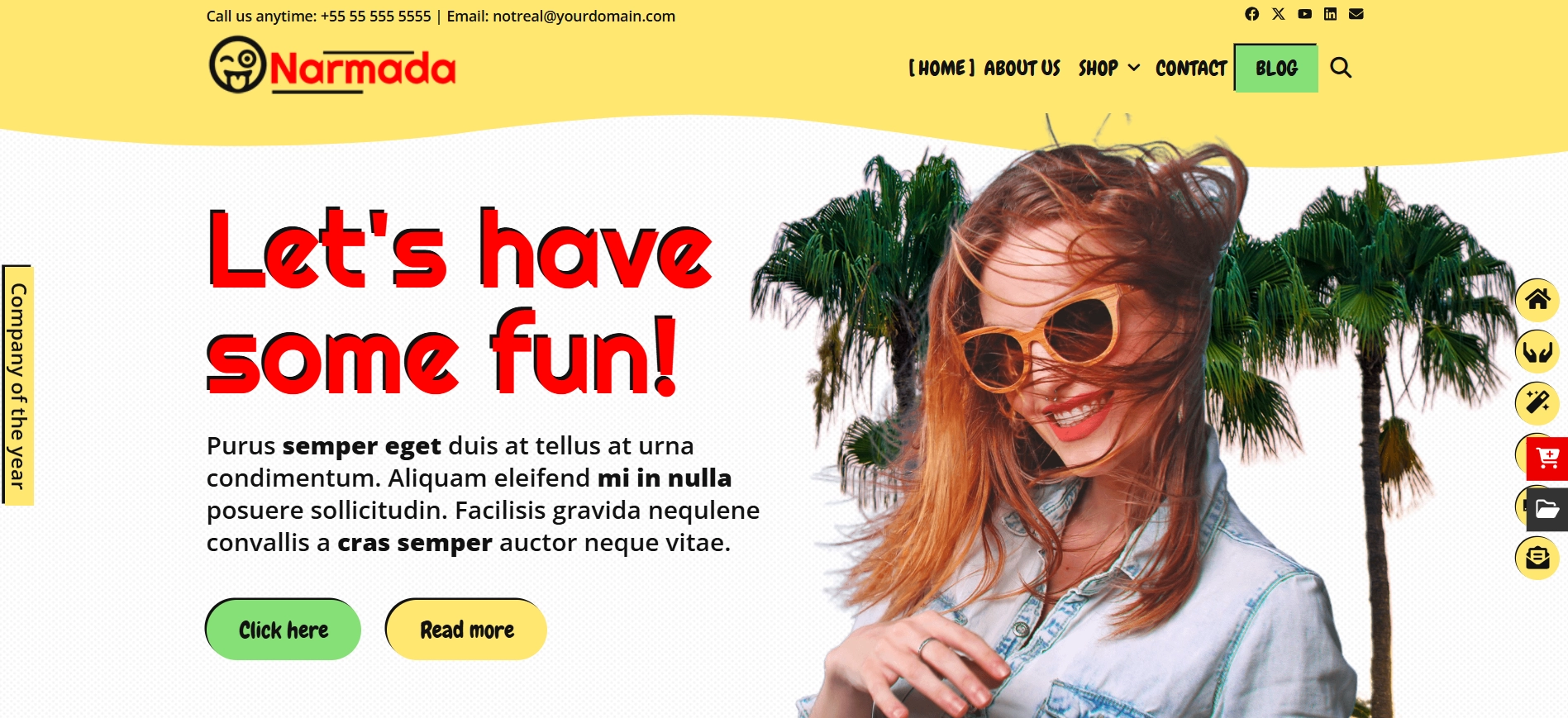 Narmada E-Commerce WordPress theme