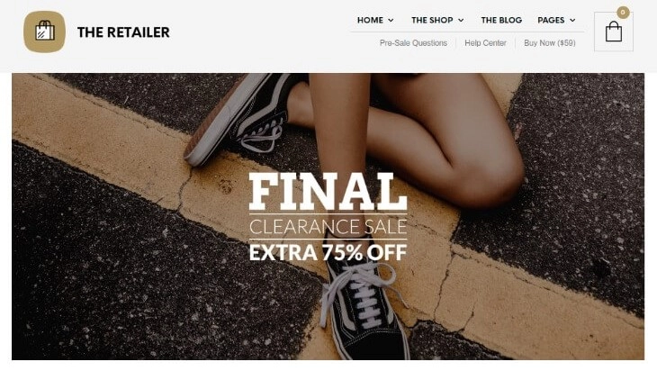 The Retailer E-Commerce WordPress theme