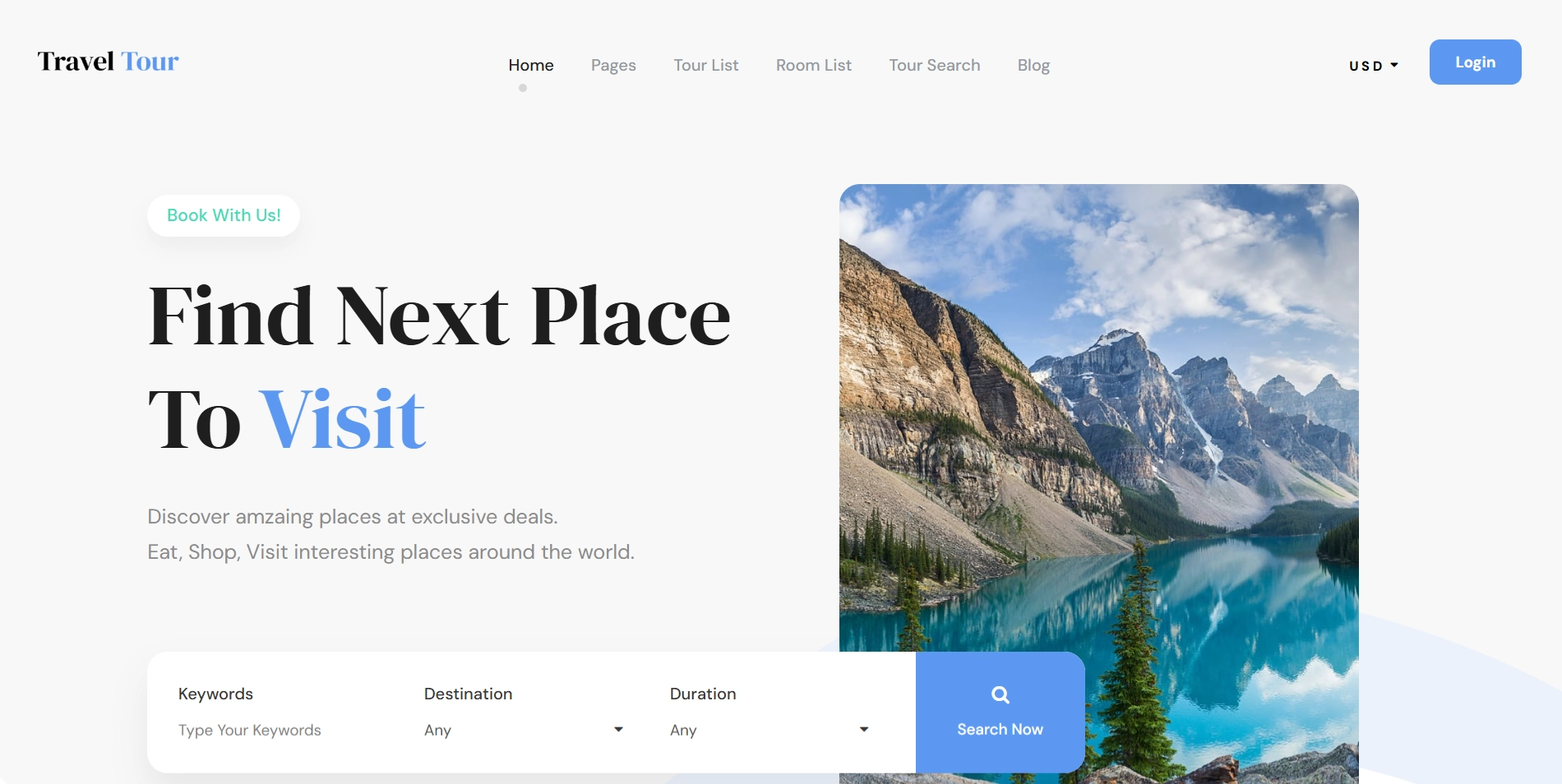 Travel tour WordPress Theme