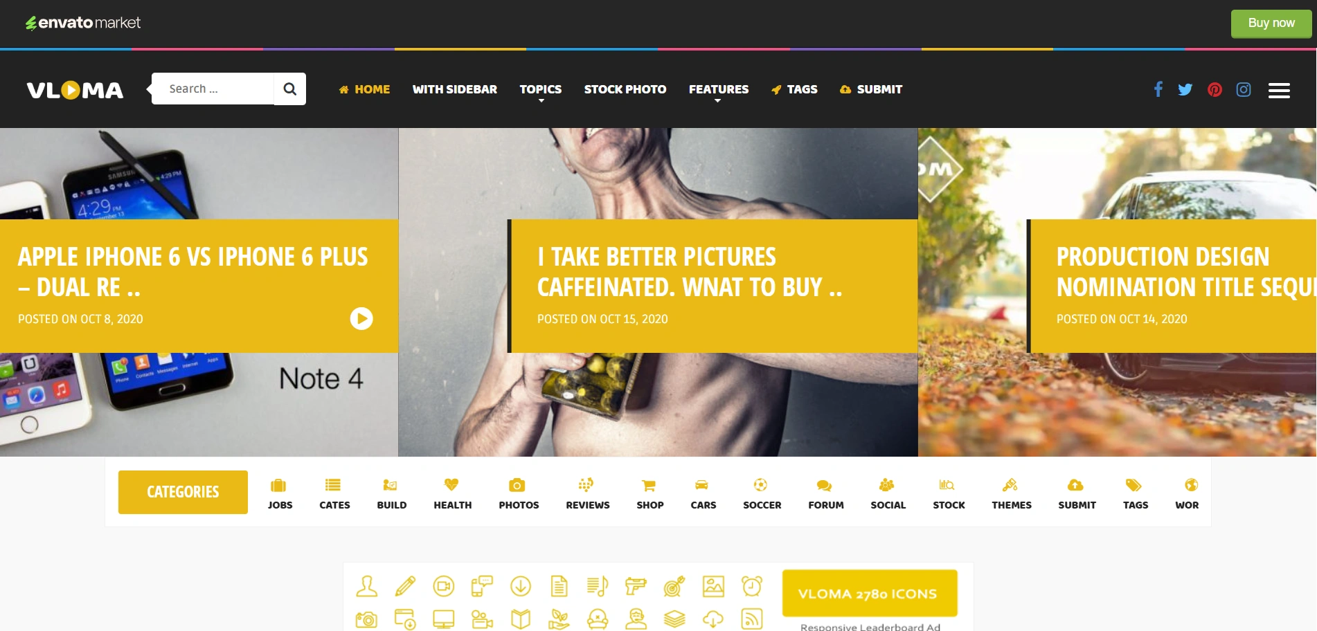 Voma grid theme