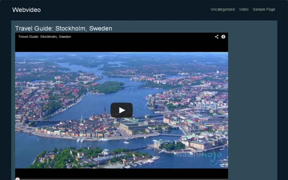 Webvideo theme