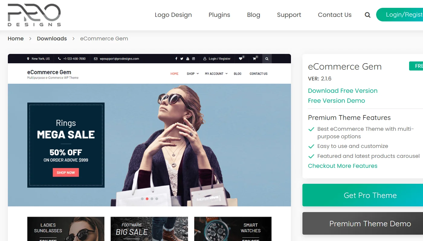 eCommerce Gem WordPress Theme