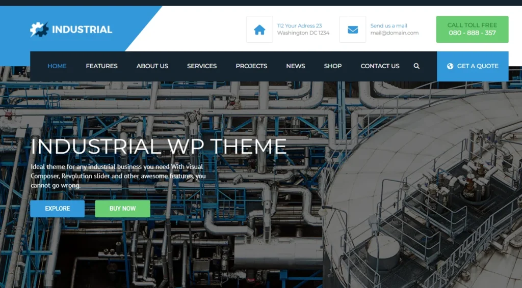 Industrial WordPress Theme 
