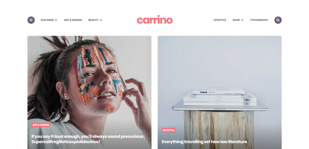 Carrino Gutenberg Theme