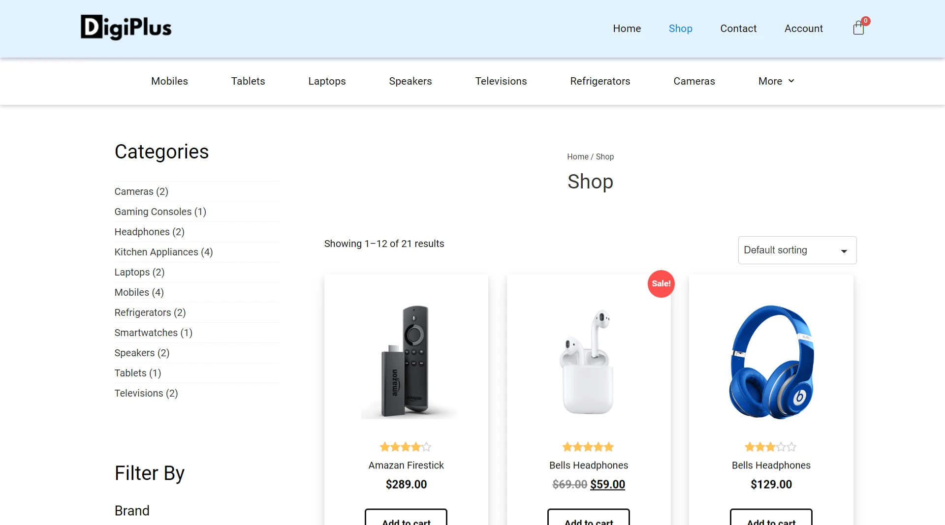 electronics store template