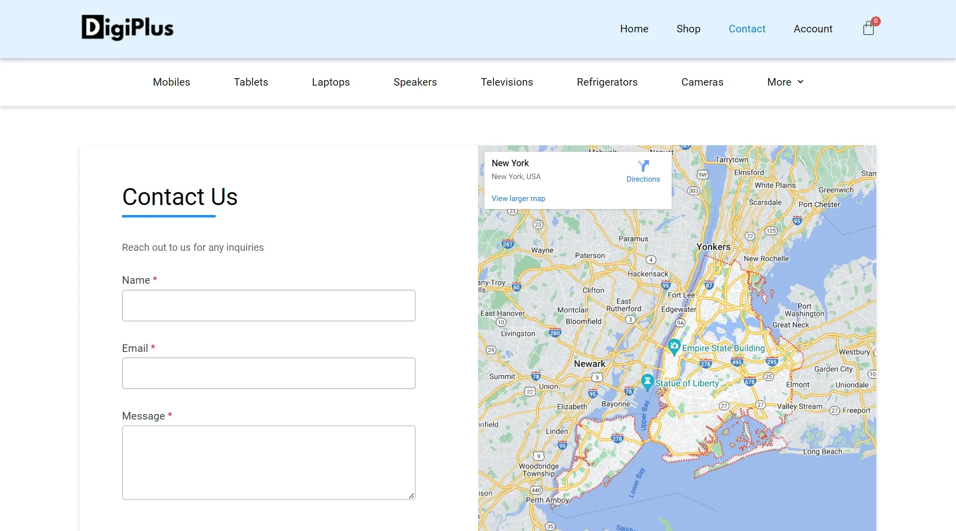electronics website template