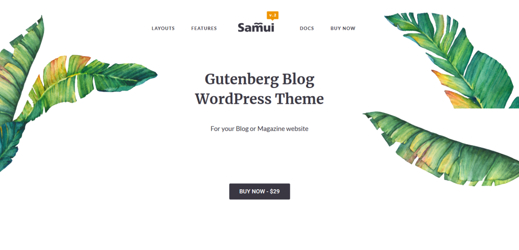 Samui Gutenberg Theme