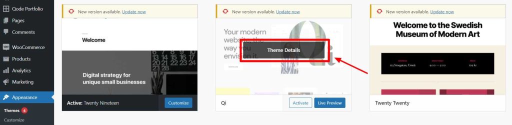 Theme details