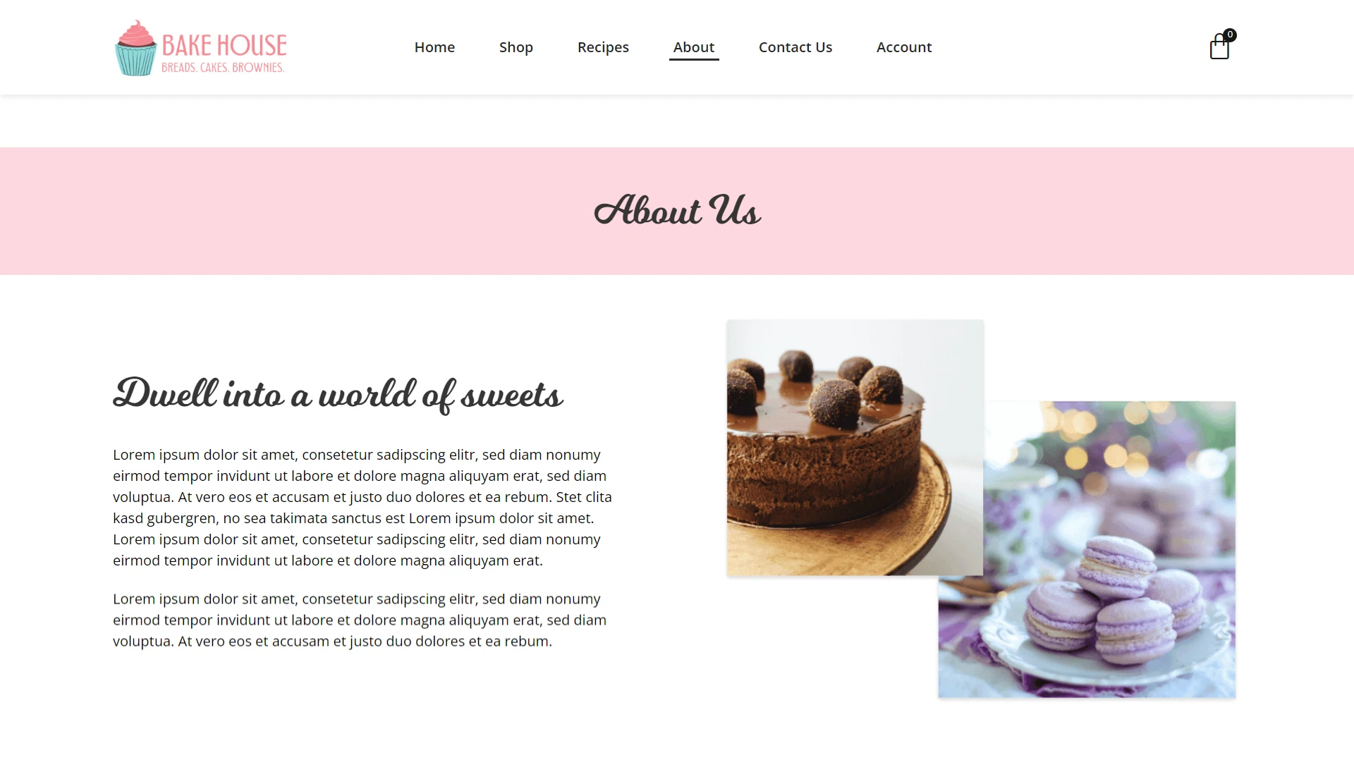 bakery website template