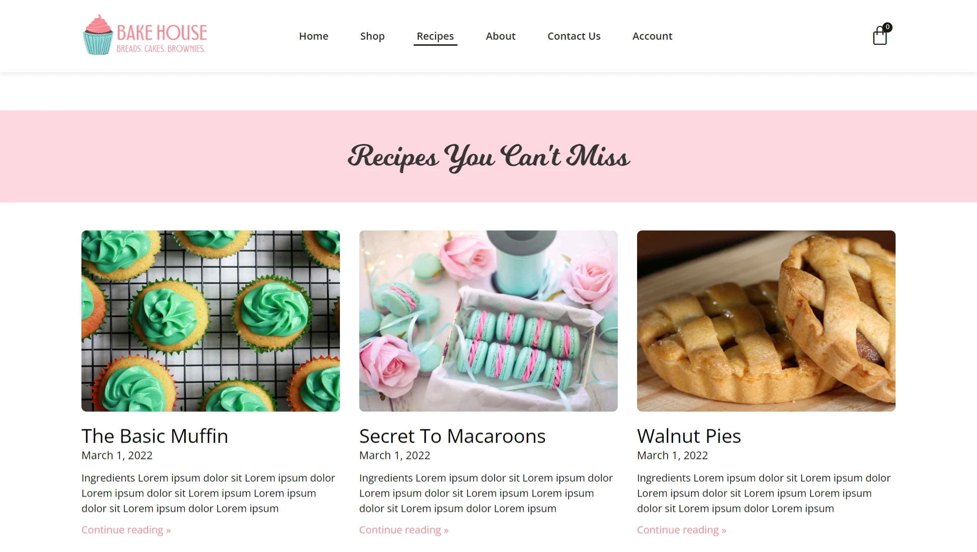 bakery wordpress template