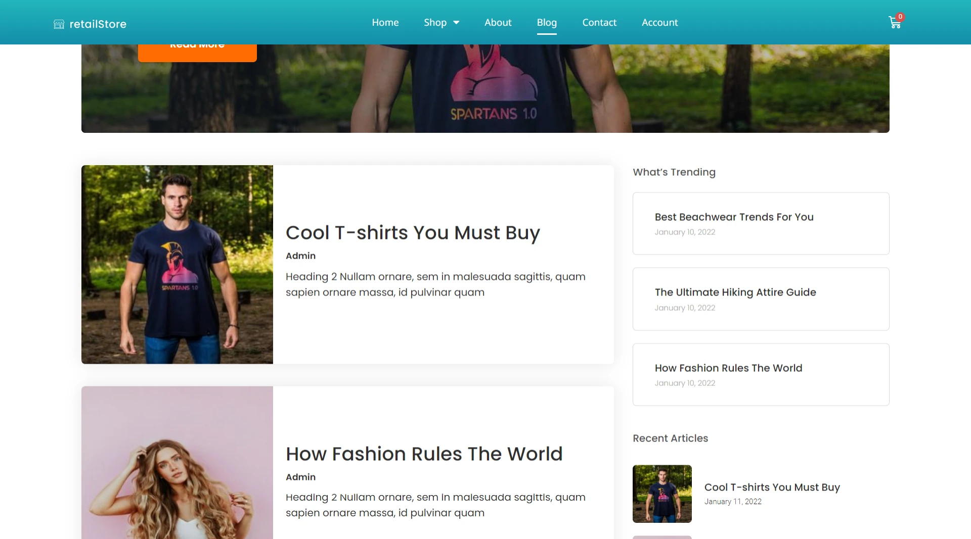 Retail store theme