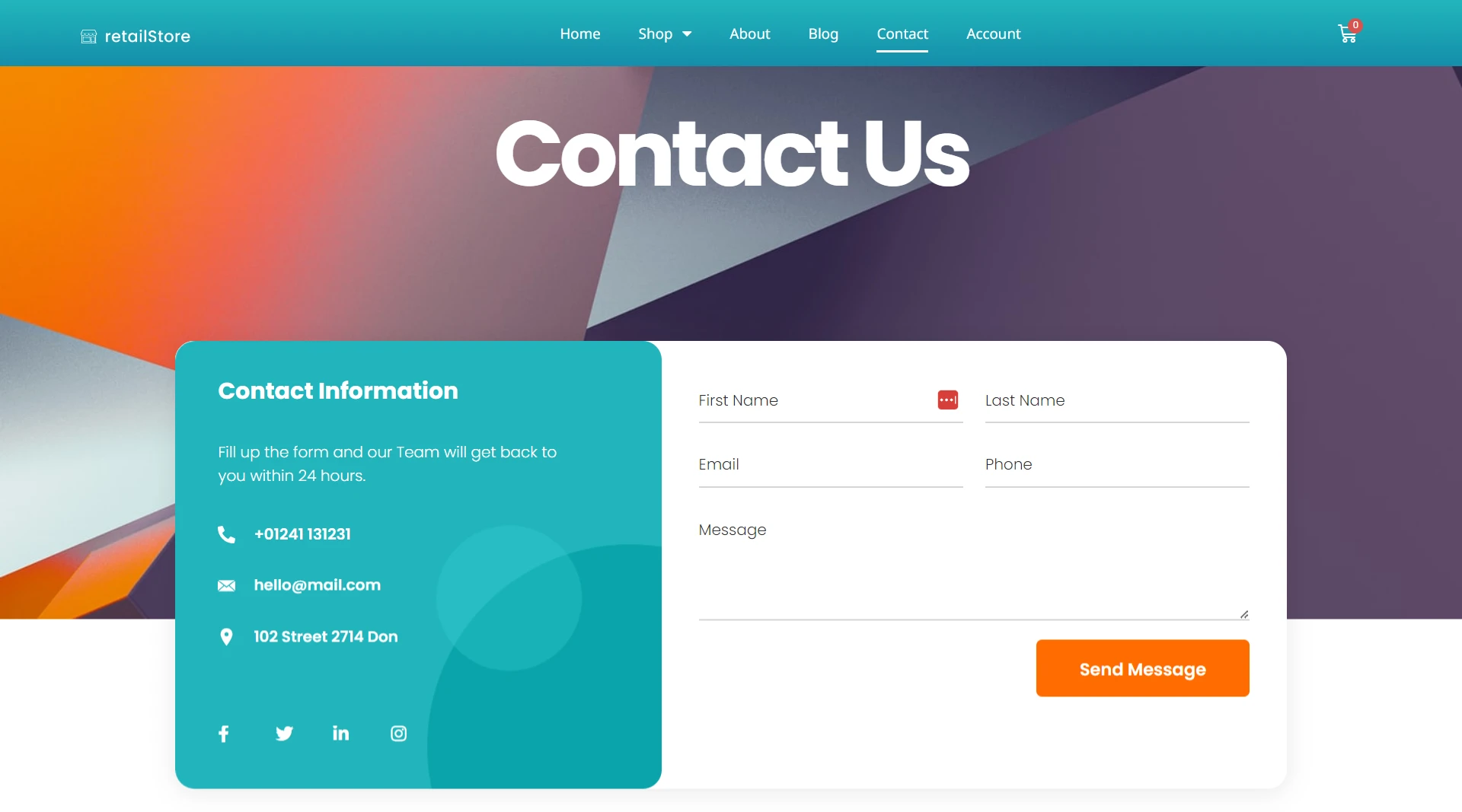 Retail store WordPress theme