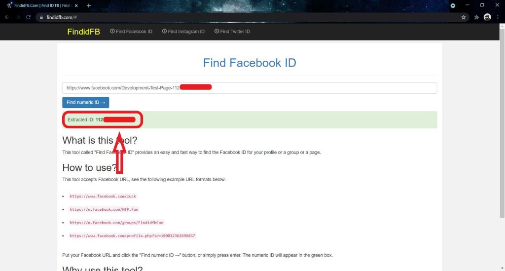 Paste the url