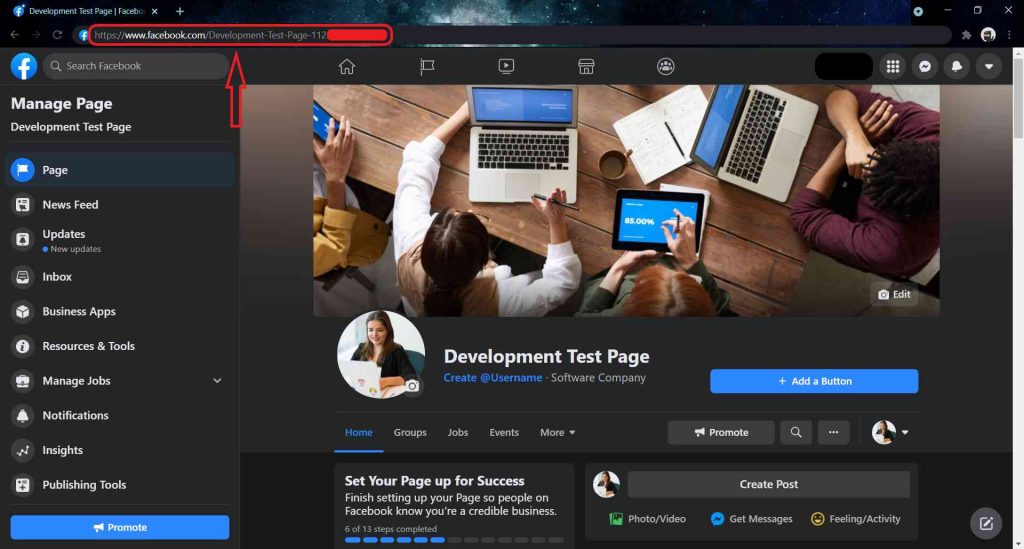 Facebook url
