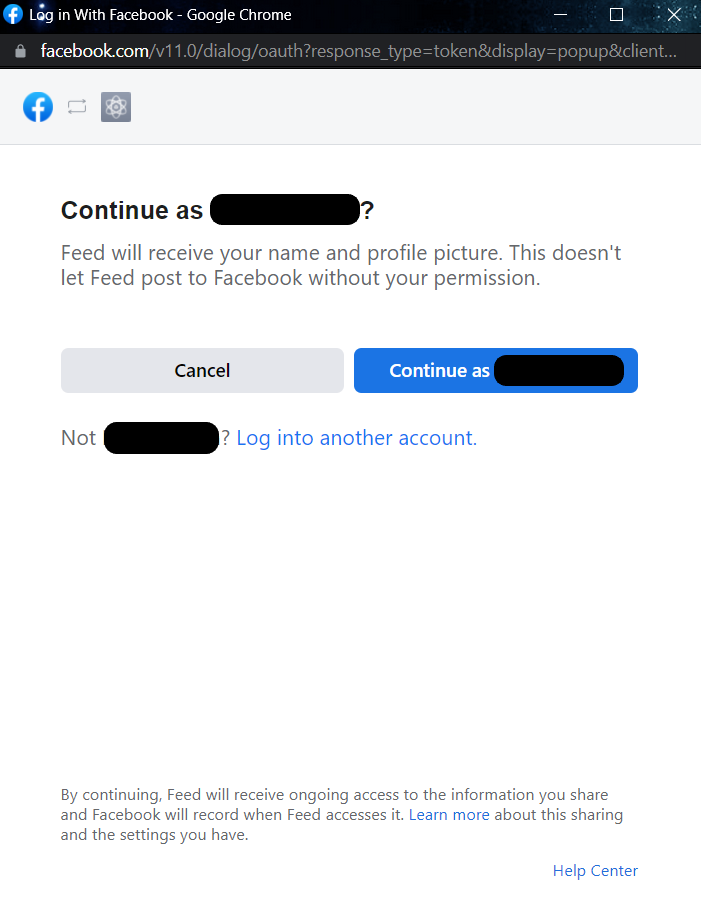 click continue