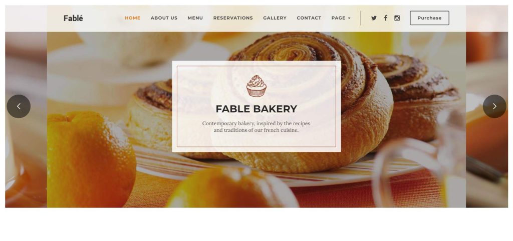 Fable - Restaurant Bakery Cafe Pub WordPress Theme