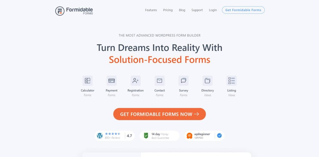 Formidable Forms - The Most Advanced WordPress Forms Plugin